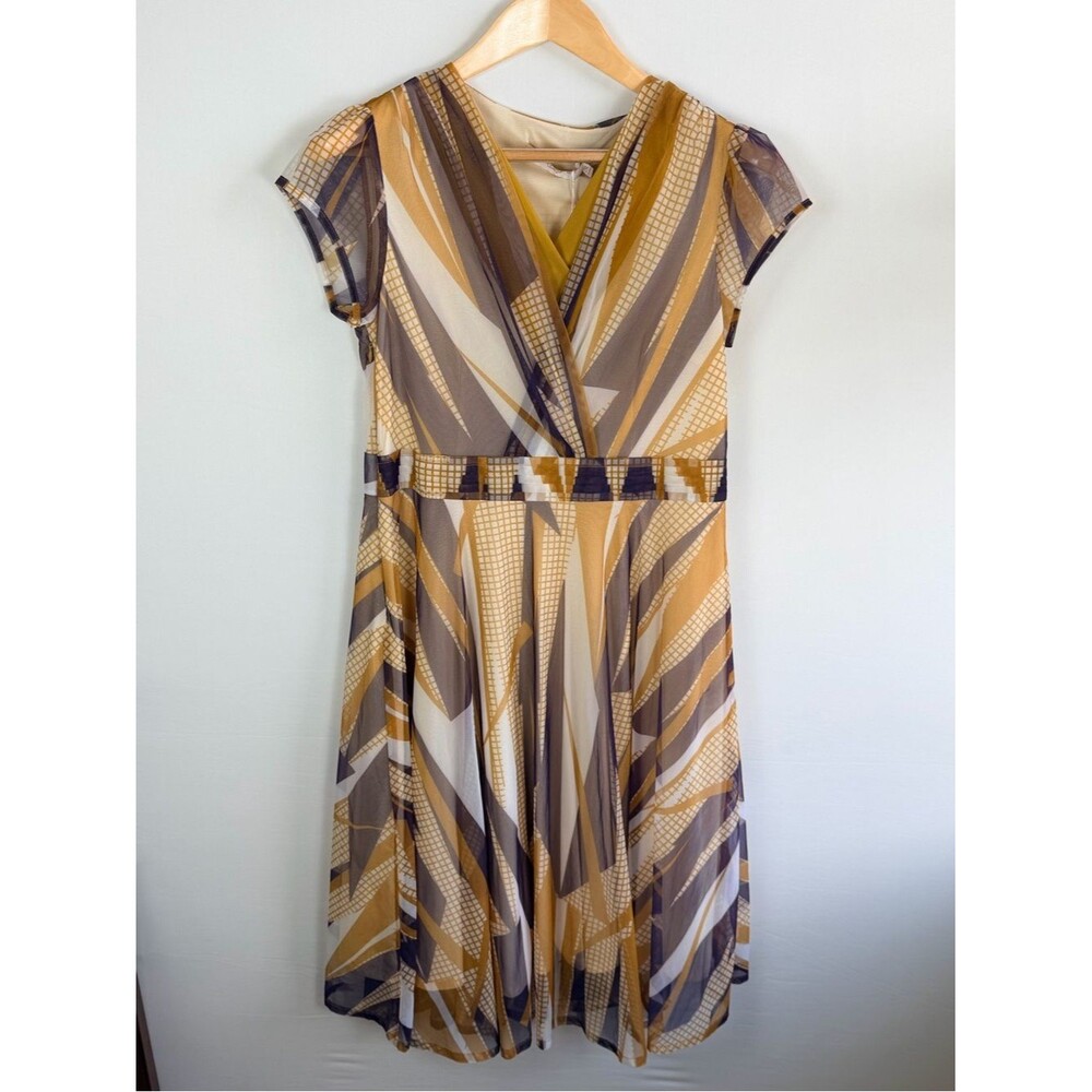 Midi Dress Medium Jinyunfei Mesh Faux Wrap